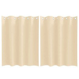 FIRANY BLACKOUT Z KÓŁKAMI 2 SZT. KREMOWY 140X140CM POLIESTER