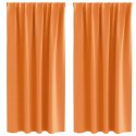 FIRANY BLACKOUT Z KÓŁKAMI 2 SZT. POMARAŃCZOWY 175X140CM