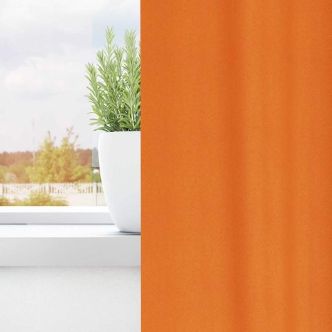 FIRANY BLACKOUT Z KÓŁKAMI 2 SZT. POMARAŃCZOWY 175X140CM
