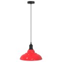 LAMPA WISZĄCA Z REGULACJĄ WYSOKOŚCI E27 POŁYSK CZERWONY METAL