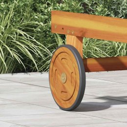 KÓŁKA DO LEŻAKA OGRODOWEGO ZESTAW 2SZT DREWNO AKACJOWE 20CM MOCNE UNIWERSALNE