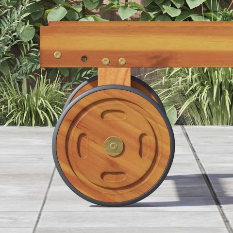 KÓŁKA DO LEŻAKA OGRODOWEGO ZESTAW 2SZT DREWNO AKACJOWE 20CM MOCNE UNIWERSALNE