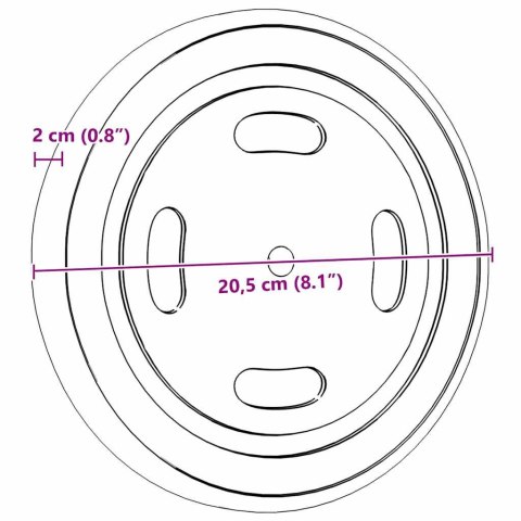 KÓŁKA DO LEŻAKA OGRODOWEGO ZESTAW 2SZT DREWNO AKACJOWE 20CM MOCNE UNIWERSALNE
