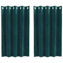ZASŁONY ZACIEMNIAJĄCE 2 SZT. CIEMNA ZIELEŃ 140X140CM AKSAMIT