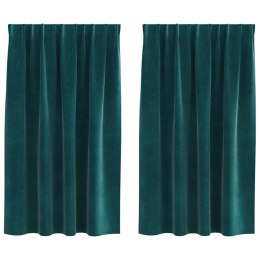 ZASŁONY ZACIEMNIAJĄCE 2 SZT. CIEMNA ZIELEŃ 140X140CM AKSAMIT