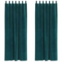 ZASŁONY ZACIEMNIAJĄCE 2 SZT. CIEMNA ZIELEŃ 140X225CM AKSAMIT
