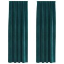ZASŁONY ZACIEMNIAJĄCE 2 SZT. CIEMNA ZIELEŃ 140X245CM AKSAMIT