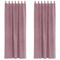 ZASŁONY ZACIEMNIAJĄCE 2 SZT. CIEMNY RÓŻ 140X245CM AKSAMIT