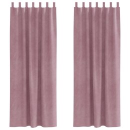 ZASŁONY ZACIEMNIAJĄCE 2 SZT. CIEMNY RÓŻ 140X245CM AKSAMIT