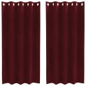 ZASŁONY ZACIEMNIAJĄCE 2 SZT. CZERWONE WINO 140X175CM AKSAMIT