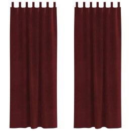 ZASŁONY ZACIEMNIAJĄCE 2 SZT. CZERWONE WINO 140X245CM AKSAMIT