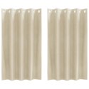 ZASŁONY ZACIEMNIAJĄCE 2 SZT. KREMOWY 140X140CM AKSAMIT