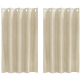 ZASŁONY ZACIEMNIAJĄCE 2 SZT. KREMOWY 140X140CM AKSAMIT