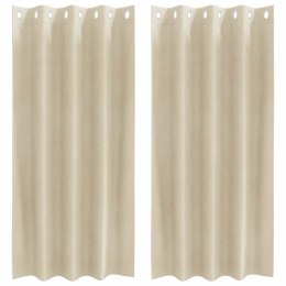 ZASŁONY ZACIEMNIAJĄCE 2 SZT. KREMOWY 140X175CM AKSAMIT