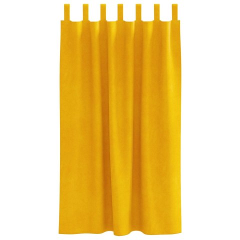 ZASŁONY ZACIEMNIAJĄCE 2 SZT. MUSZTARDOWY ŻÓŁTY 140X175CM