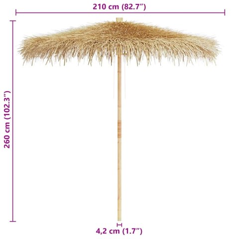 PARASOL OGRODOWY Z BAMBUSA I BANANOWYCH LIŚCI 270CM