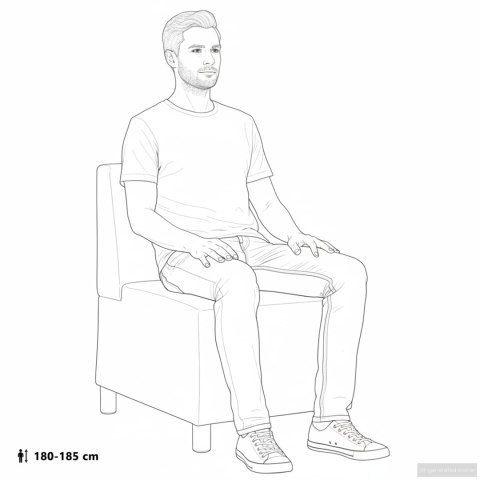 SOFA FOTEL CIEMNOSZARY 55CM TKANINA CORDUROY