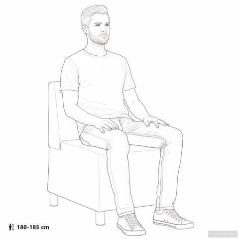 SOFA FOTEL CIEMNOSZARY 55CM TKANINA