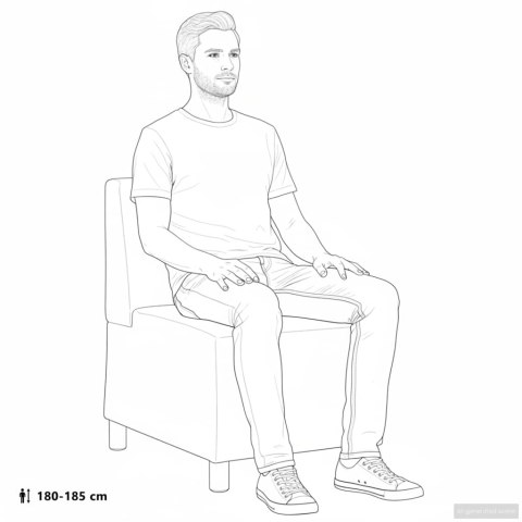 SOFA FOTEL JASNOSZARY 55CM TKANINA