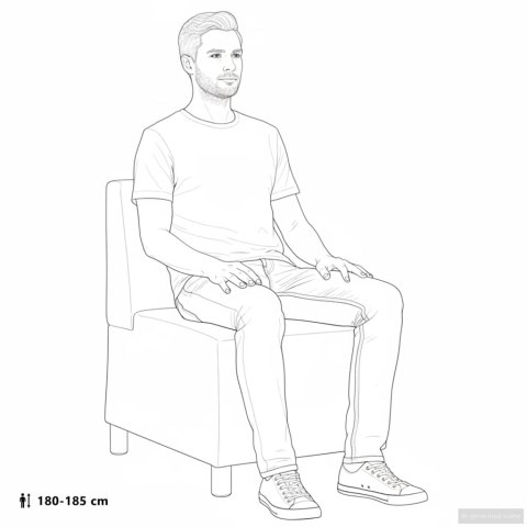 SOFA FOTEL KREMOWY 55CM TKANINA