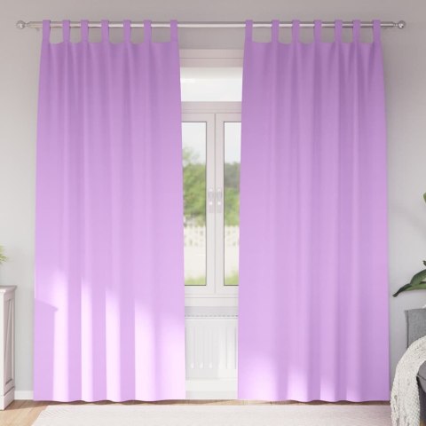 FIRANY BLACKOUT Z KÓŁKAMI 2 SZT. FIOLETOWY 225X140CM