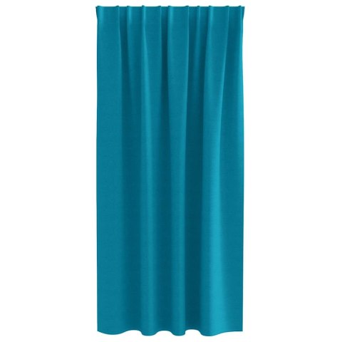 FIRANY BLACKOUT Z KÓŁKAMI 2 SZT. TURKUSOWY 175X140CM