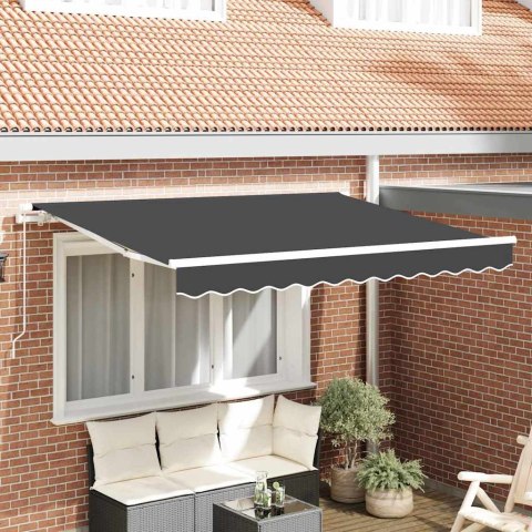 POSZYCIE TKANINA DO MARKIZY ODPORNA NA UV/WODĘ MOCNA ANTRACYT 330X195CM