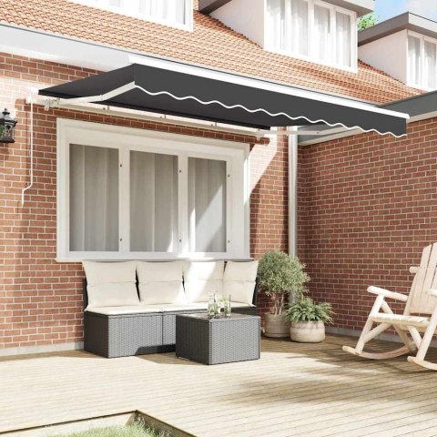 POSZYCIE TKANINA DO MARKIZY ODPORNA NA UV/WODĘ MOCNA ANTRACYT 330X195CM