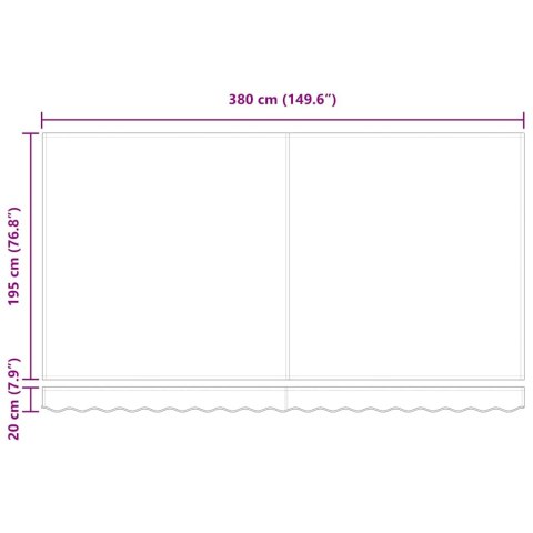 POSZYCIE TKANINA DO MARKIZY ODPORNA NA UV/WODĘ MOCNA KREMOWY 380X195CM
