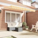 POSZYCIE TKANINA DO MARKIZY ODPORNA NA UV/WODĘ MOCNA ŻÓŁTY I BIAŁY 330X195CM