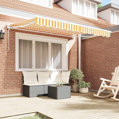 POSZYCIE TKANINA DO MARKIZY ODPORNA NA UV/WODĘ MOCNA ŻÓŁTY I BIAŁY 330X195CM