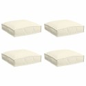PODUSZKA 4 SZT. KREMOWY 40X40X8CM MATERIAŁ OXFORD