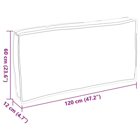 PODUSZKA ANTRACYT 120X60X12CM MATERIAŁ OXFORD