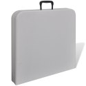 SKŁADANY STÓŁ DO OGRODU 122CM HDPE BIAŁY