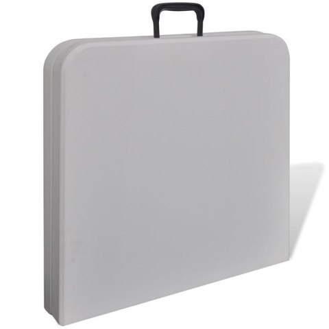 SKŁADANY STÓŁ DO OGRODU 122CM HDPE BIAŁY