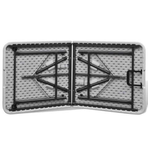 SKŁADANY STÓŁ DO OGRODU 122CM HDPE BIAŁY