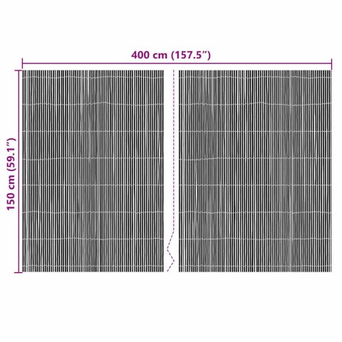 BAMBUSOWE OGRODZENIE NATURALNY 400X150CM BAMBUS