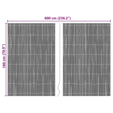 BAMBUSOWE OGRODZENIE NATURALNY 600X180CM BAMBUS