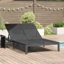 LEŻAK 1-OSOBA CZARNY 206X62.5X74CM POLIRATTAN