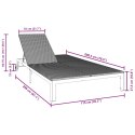 LEŻAK 1-OSOBA CZARNY 206X62.5X74CM POLIRATTAN