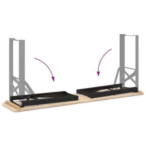 NOGI DO ŁAWKI PIWNEJ CZARNY STAL MALOWANA PROSZKOWO