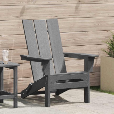 SKŁADANY FOTEL ADIRONDACK JASNOSZARY 80,5X74,5X92CM HDPE