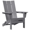 SKŁADANY FOTEL ADIRONDACK JASNOSZARY 80,5X74,5X92CM HDPE