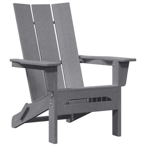 SKŁADANY FOTEL ADIRONDACK JASNOSZARY 80,5X74,5X92CM HDPE