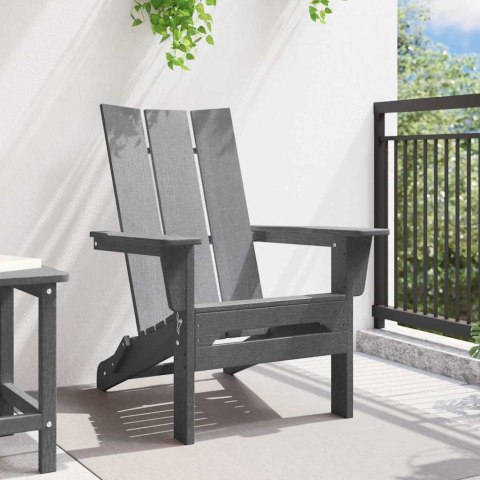 SKŁADANY FOTEL ADIRONDACK JASNOSZARY 80,5X74,5X92CM HDPE