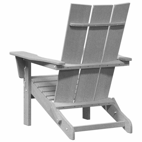 SKŁADANY FOTEL ADIRONDACK JASNOSZARY 80,5X74,5X92CM HDPE