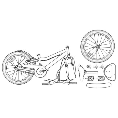ROWER DZIECIĘCY 18 CALI DLA DZIECI W WIEKU 5-7 LAT BIAŁY