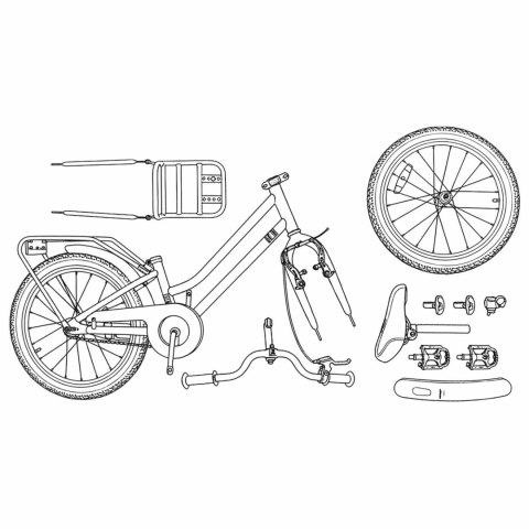 ROWER DZIECIĘCY 18 CALI DLA DZIECI W WIEKU 5-7 LAT CZARNY