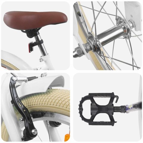 ROWER DZIECIĘCY 20 CALI DLA DZIECI W WIEKU 6-11 LAT BIAŁY