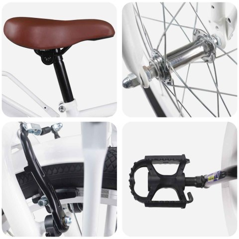 ROWER DZIECIĘCY 20 CALI DLA DZIECI W WIEKU 6-11 LAT BIAŁY